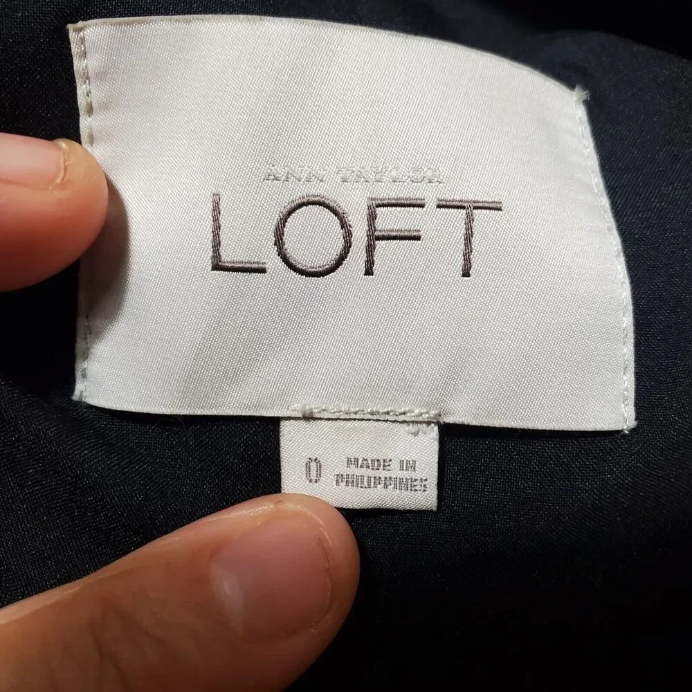 Loft Black Blazer Size 0